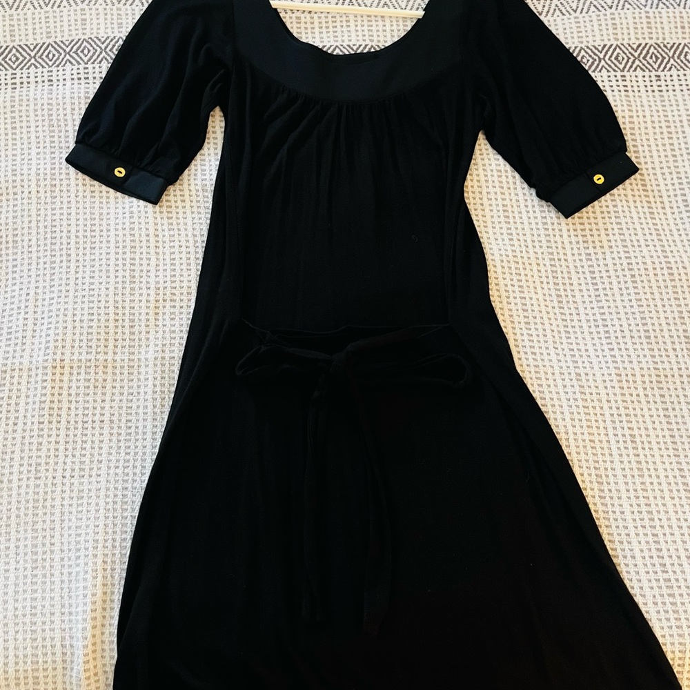 Guess Black Scoop Neck Dress